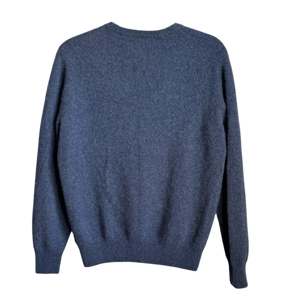 Tahari Men's 💯 Cashmere Blue V-Neck Sweater Size Medium